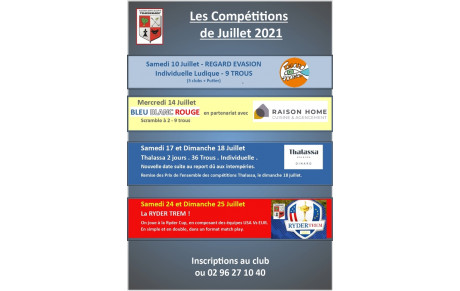 Les compétitions de Juillet
